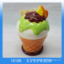 Unique ice cream shaped ceramic toothpick holder for customing